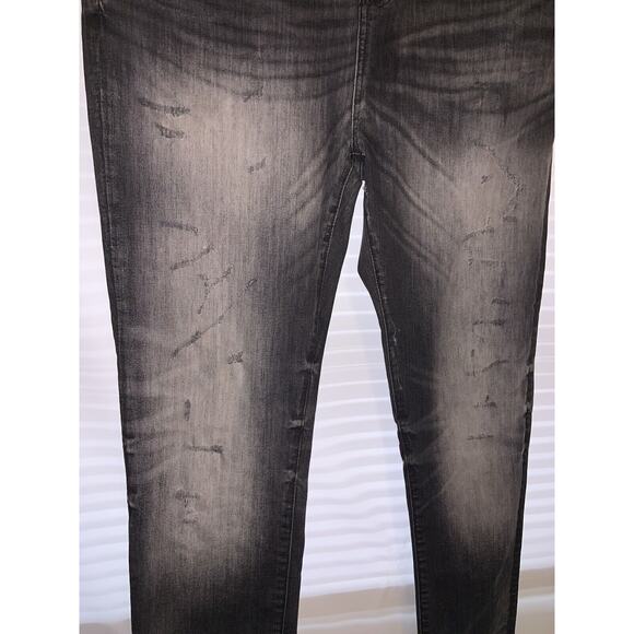 PRPS Perigee Distressed Skinny Fit Jeans E97P55U Black Size 36x34 - Picture 3 of 9